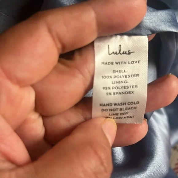 NWT Lulus Easy Listening Slate Blue Cold-Shoulder Wrap Maxi Dress - Picture 8 of 12